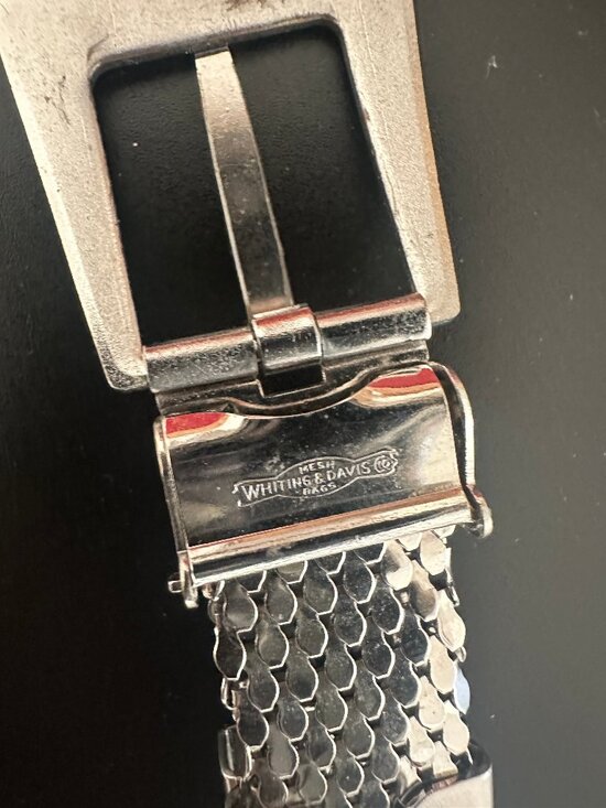 Vintage Whiting & Davis Silver Mesh Belt Disco Glam XS 24-28.5\